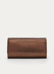 Clutch taupe in velluto arricciato per feste.