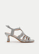 SANDALIA PLATA TRENZADA TACÓN MEDIO