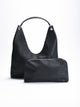 Bolso hobo negro mujer con neceser interior