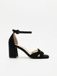Sandalias Elegante de Terciopelo Negro