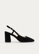 ZAPATO DE TERCIOPELO DESTALONADO NEGRO