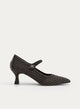 ZAPATO MERCEDITA MARRÓN CUADROS TACÓN COPA