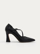 ZAPATO SALÓN NEGRO TIRA CRUZADA TACÓN ALTO