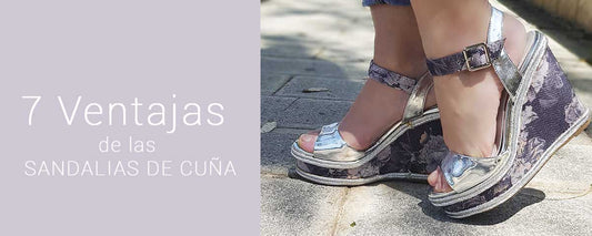 Sandalias con cuña para mujer