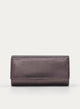 Clutch taupe in velluto arricciato per feste.