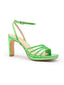Sandalia de plataforma con tiras color verde