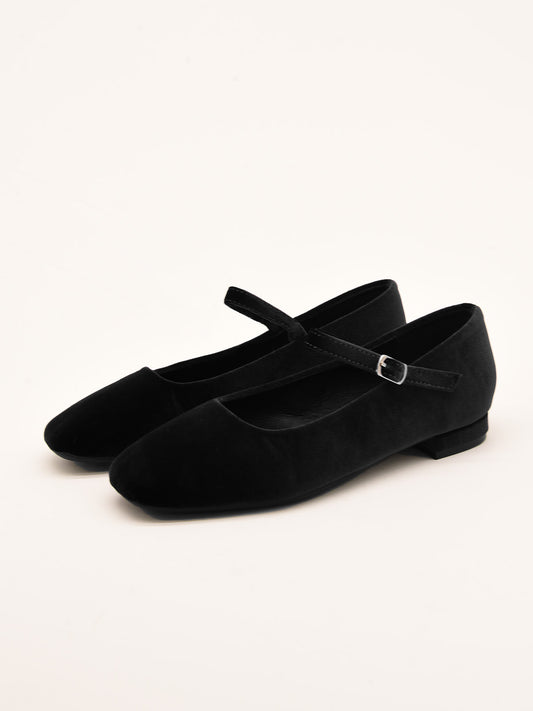 Flexible Ballerinas in Black Velvet