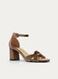 SANDALIA DE TERCIOPELO TAUPE ELEGANTE