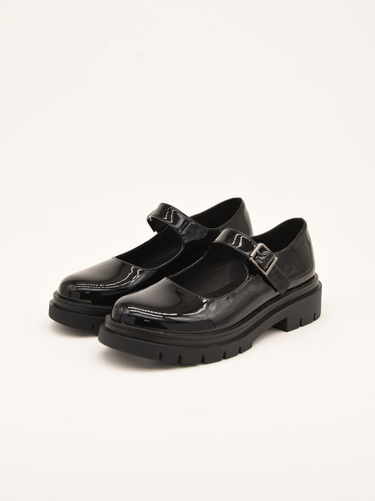 Black Patent Leather Mary Jane with Platform