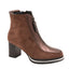 Botines Marrones Elegantes con Detalle Metalizado y cierre AZR