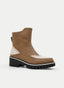 TAUPE BOOT WITH BEIGE DETAIL