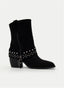 Boot with black suede effect gaiter