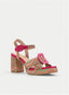 SANDALIAS MULTICOLOR FUCSIA CON PLATAFORMA