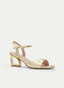 Golden sandals with special heel