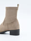 Botín ante taupe con tacón bajo