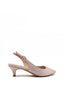 Pink slingback shoe with rhinestones