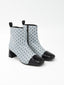 Stivale Blu Stampato Geometrico