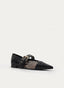 ZAPATO TACÓN BAJO NEGRO EFECTO SERPIENTE HEBILLA