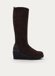 BOTA ALTA MARRÓN CUÑA CONFORT MINIMAL