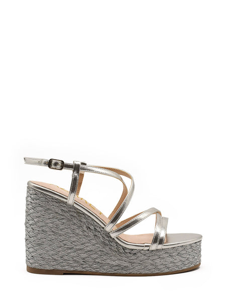 Amaz fashion s silver wedges