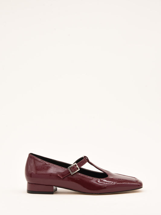 Red Patent Leather Ballerinas