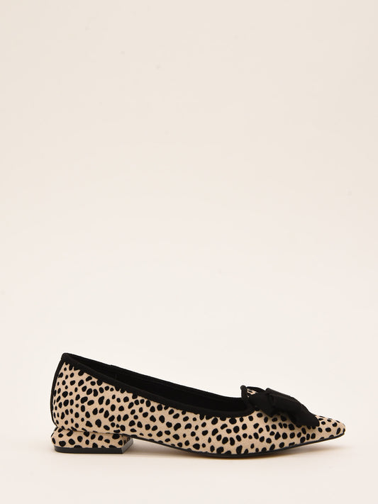 Animal print ballerina with bow