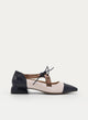 ZAPATO MARY JANE MARINO Y BEIGE TACÓN BAJO