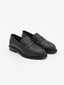 MOCASIN NEGRO DE PIEL CON ANTIFAZ