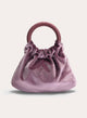 BOLSO FIESTA MALVA TERCIOPELO ASA FRUNCIDA