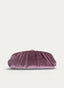 Clutch Festa Veludo Malva Franzido com Corrente.