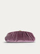 CLUTCH FIESTA MALVA VELLUTO ARRICCIATO CON CATENA.