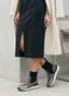 Gray and Black Casual Wedge Sporty Boot.