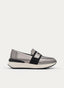 MOCASSINO SPORTIVO GRIGIO PIOMBO CON ZEPPA E ELASTICI.