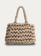 BOLSO DE MACRAMÉ BICOLOR