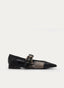 ZAPATO TACÓN BAJO NEGRO EFECTO SERPIENTE HEBILLA