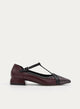 ZAPATO MARY JANE BURDEOS Y PLOMO TACÓN BAJO