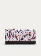 BOLSO CLUTCH BLANCO VACA CON CADENA DORADA