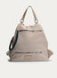 BOLSO MOCHILA BEIGE CON CREMALLERAS
