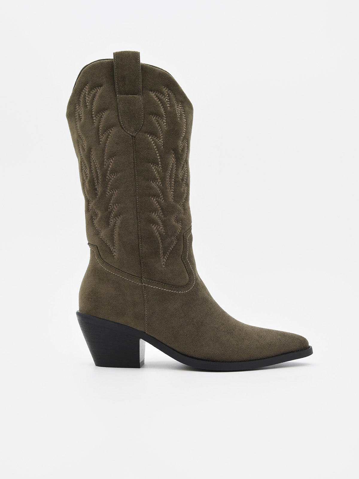 Botas Cowboy Verde Bordadas – AZAREY SHOES