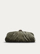 Ruched Velvet Taupe Party Clutch