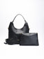 Bolso shopper negro con neceser y monedero