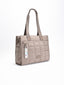 Bolso shopper acolchado taupe