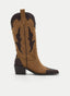 BOTAS COWBOY CAMEL Y CHOCOLATE