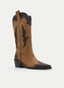 BOTAS COWBOY CAMEL Y CHOCOLATE