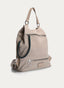 BOLSO MOCHILA BEIGE CON CREMALLERAS