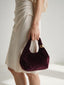 BOLSO FIESTA BURDEOS TERCIOPELO HOMBRO CADENA