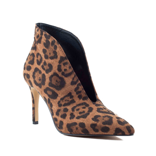 Leopard print ankle boots
