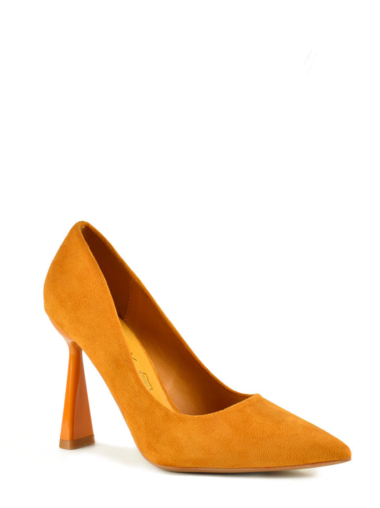 Women's pump shoe mango color