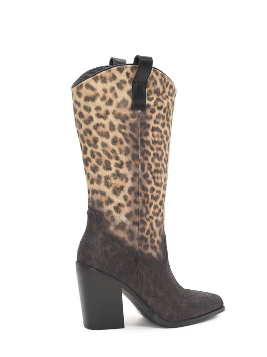 Leopard cowboy boot