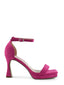 Fuchsia platform high heel sandal